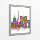 París Skyline Rainbow Bright - Fab Funky | Cuadro decorativo de Canvas Lab