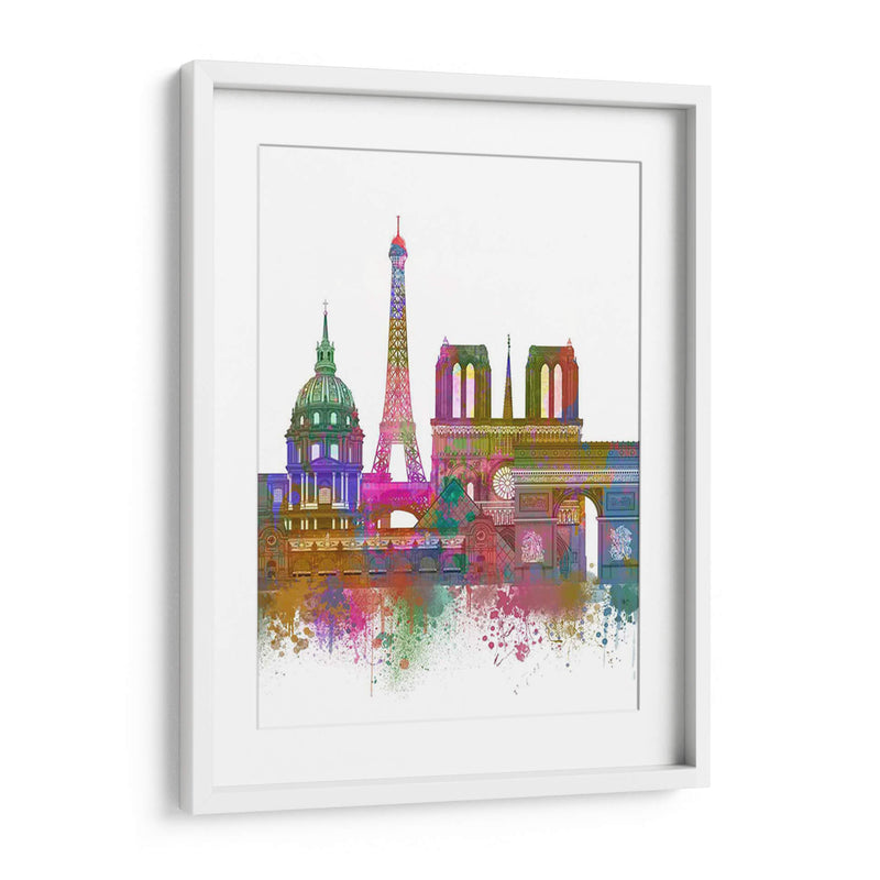 París Skyline Rainbow Bright - Fab Funky | Cuadro decorativo de Canvas Lab