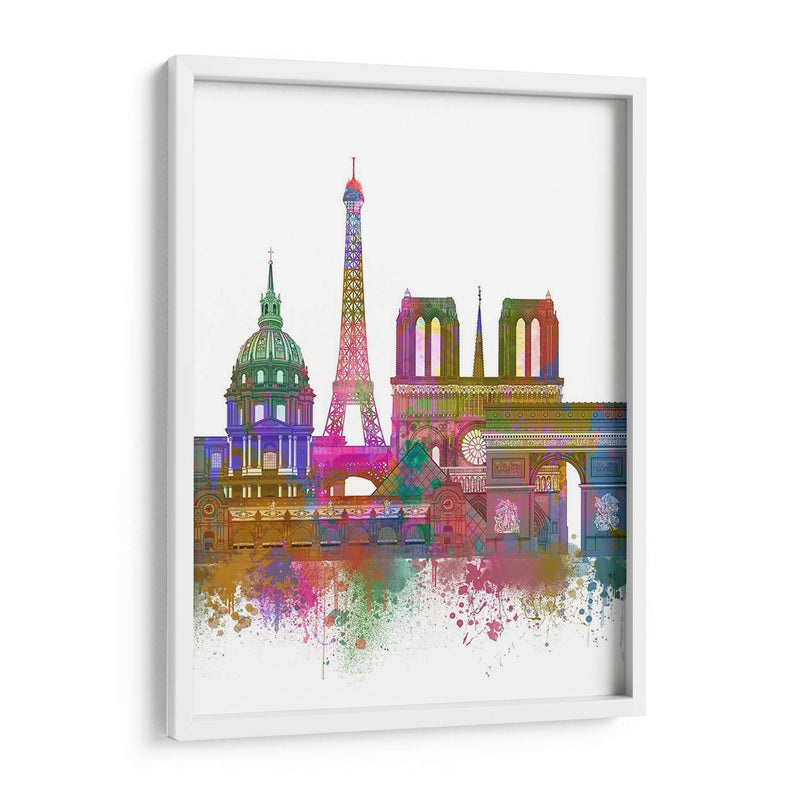 París Skyline Rainbow Bright - Fab Funky | Cuadro decorativo de Canvas Lab