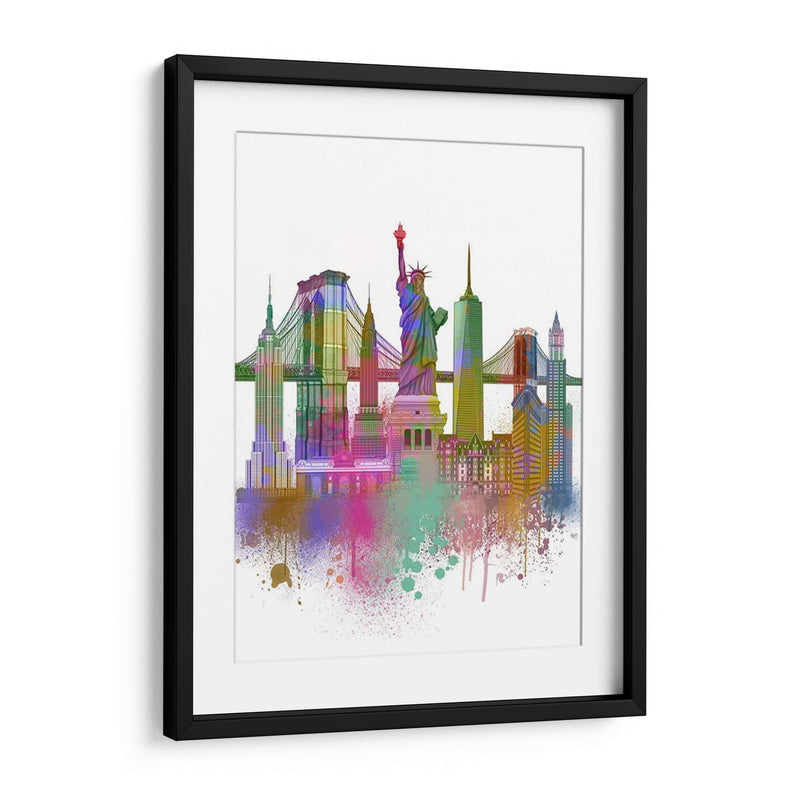 New York Skyline Rainbow Bright II - Fab Funky | Cuadro decorativo de Canvas Lab