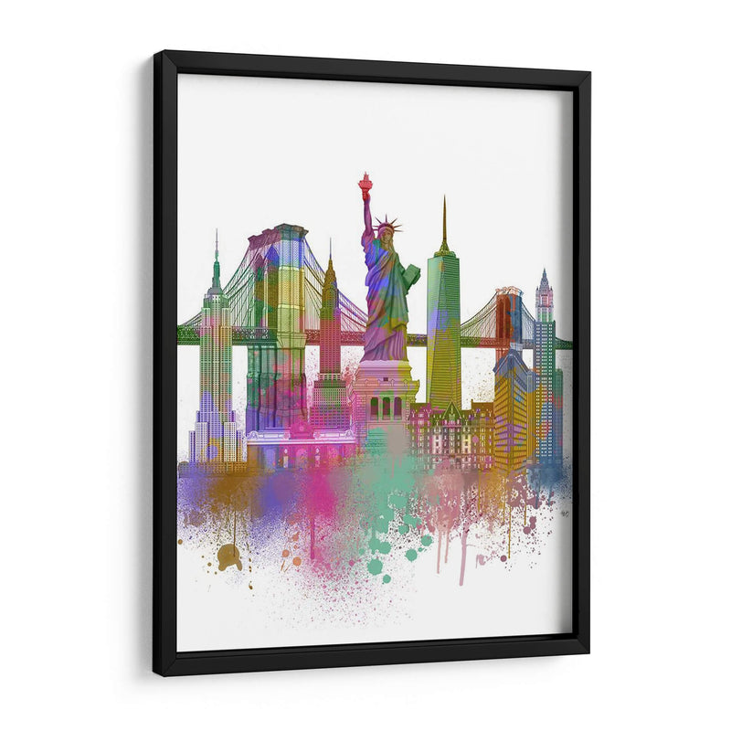 New York Skyline Rainbow Bright II - Fab Funky | Cuadro decorativo de Canvas Lab