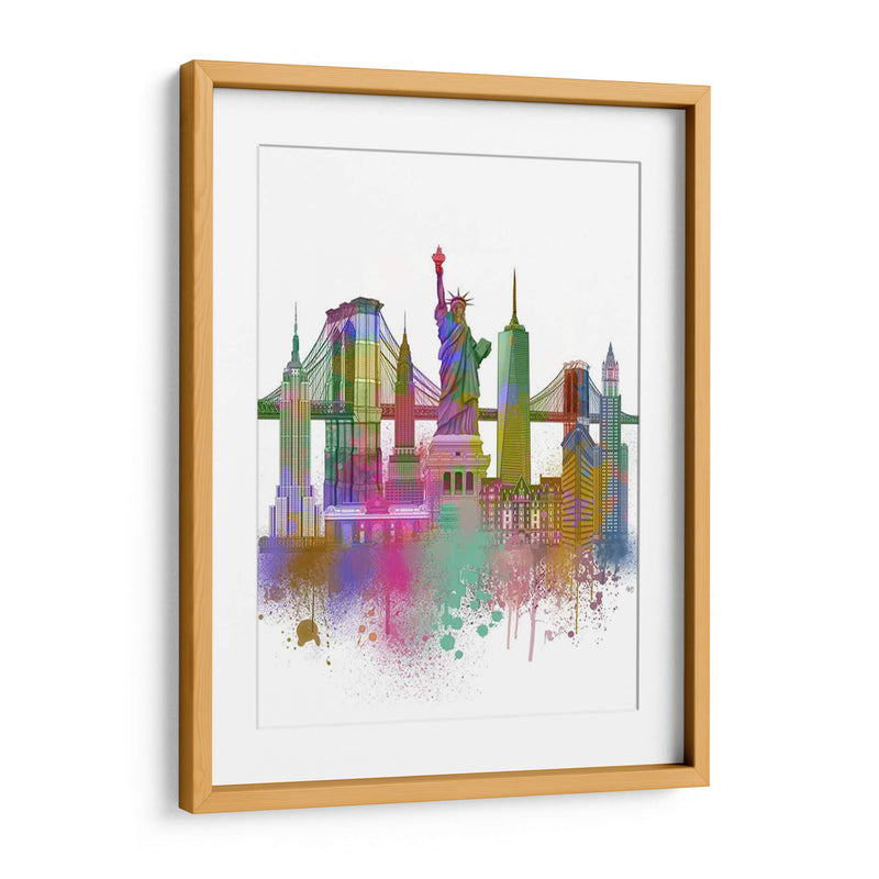 New York Skyline Rainbow Bright II - Fab Funky | Cuadro decorativo de Canvas Lab