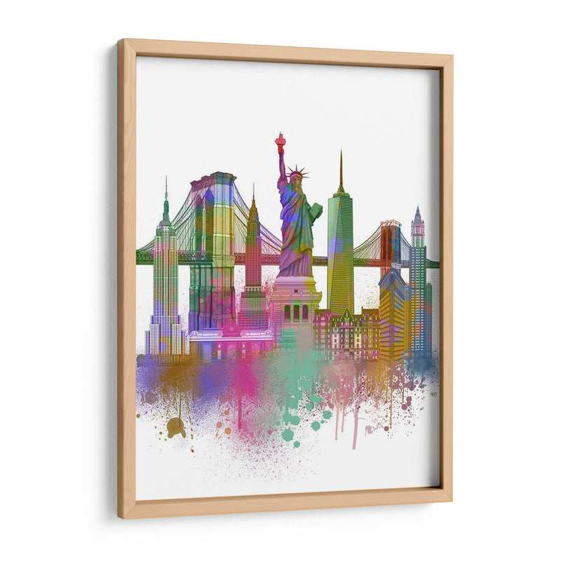 New York Skyline Rainbow Bright II - Fab Funky | Cuadro decorativo de Canvas Lab