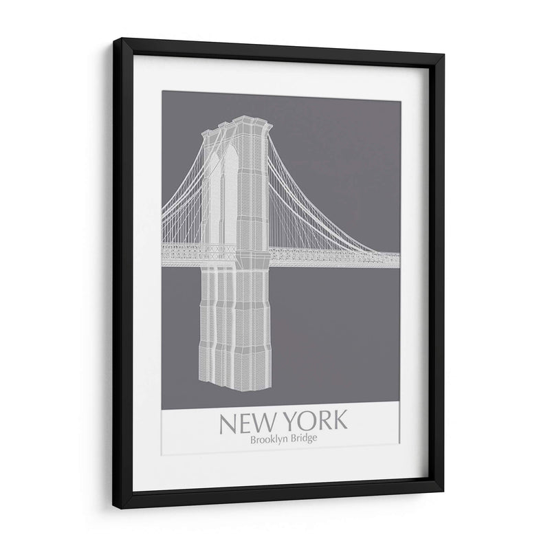 New York Brooklyn Bridge Monochrome - Fab Funky | Cuadro decorativo de Canvas Lab