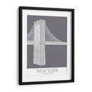 New York Brooklyn Bridge Monochrome - Fab Funky | Cuadro decorativo de Canvas Lab