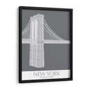 New York Brooklyn Bridge Monochrome - Fab Funky | Cuadro decorativo de Canvas Lab