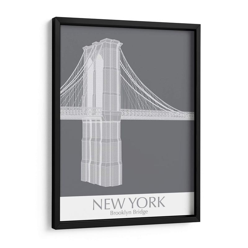 New York Brooklyn Bridge Monochrome - Fab Funky | Cuadro decorativo de Canvas Lab