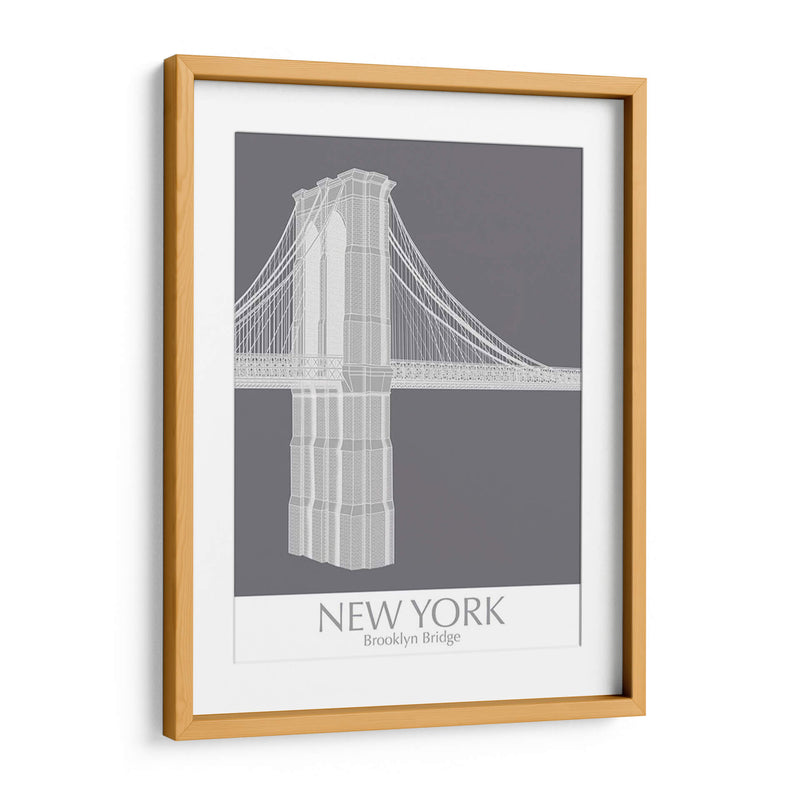 New York Brooklyn Bridge Monochrome - Fab Funky | Cuadro decorativo de Canvas Lab