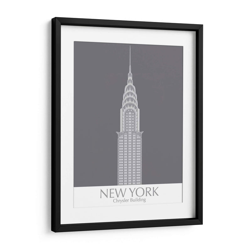 New York Chrysler Building Monochrome - Fab Funky | Cuadro decorativo de Canvas Lab