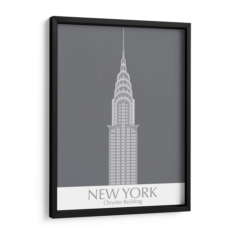 New York Chrysler Building Monochrome - Fab Funky | Cuadro decorativo de Canvas Lab