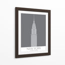 New York Chrysler Building Monochrome - Fab Funky | Cuadro decorativo de Canvas Lab
