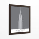 New York Chrysler Building Monochrome - Fab Funky | Cuadro decorativo de Canvas Lab
