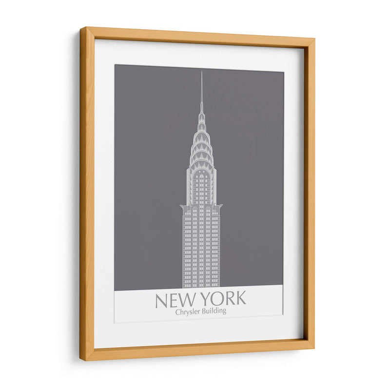 New York Chrysler Building Monochrome - Fab Funky | Cuadro decorativo de Canvas Lab