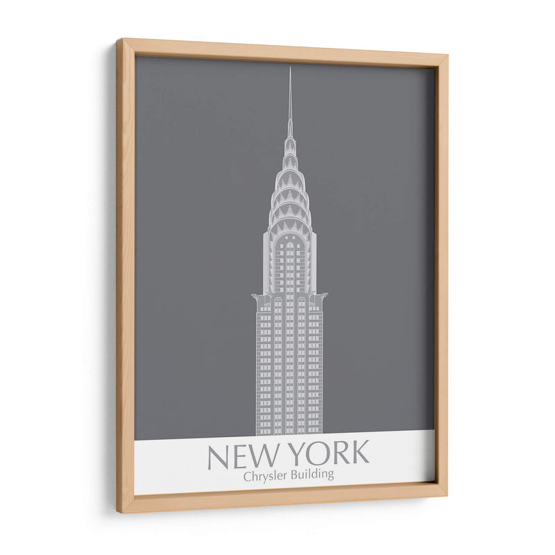 New York Chrysler Building Monochrome - Fab Funky | Cuadro decorativo de Canvas Lab