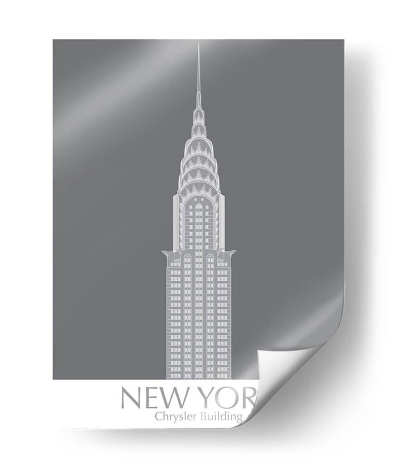 New York Chrysler Building Monochrome - Fab Funky | Cuadro decorativo de Canvas Lab