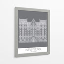 Nueva York El Edificio De Dakota Monocromo - Fab Funky | Cuadro decorativo de Canvas Lab