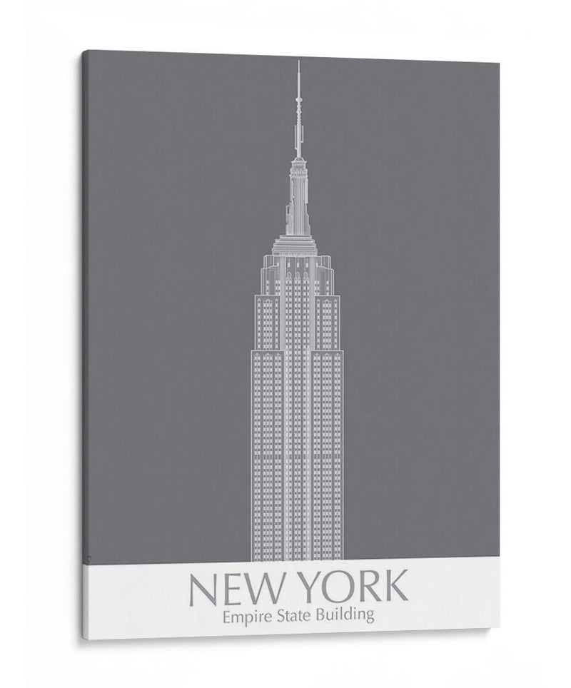 New York Empire State Building Monocromo - Fab Funky | Cuadro decorativo de Canvas Lab