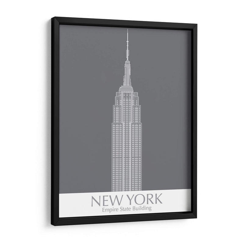 New York Empire State Building Monocromo - Fab Funky | Cuadro decorativo de Canvas Lab