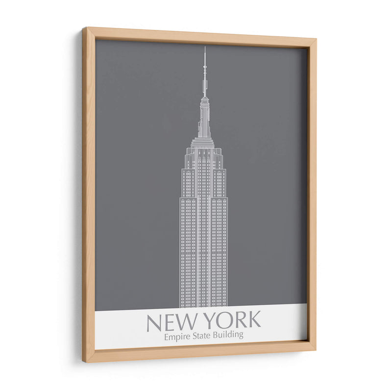 New York Empire State Building Monocromo - Fab Funky | Cuadro decorativo de Canvas Lab