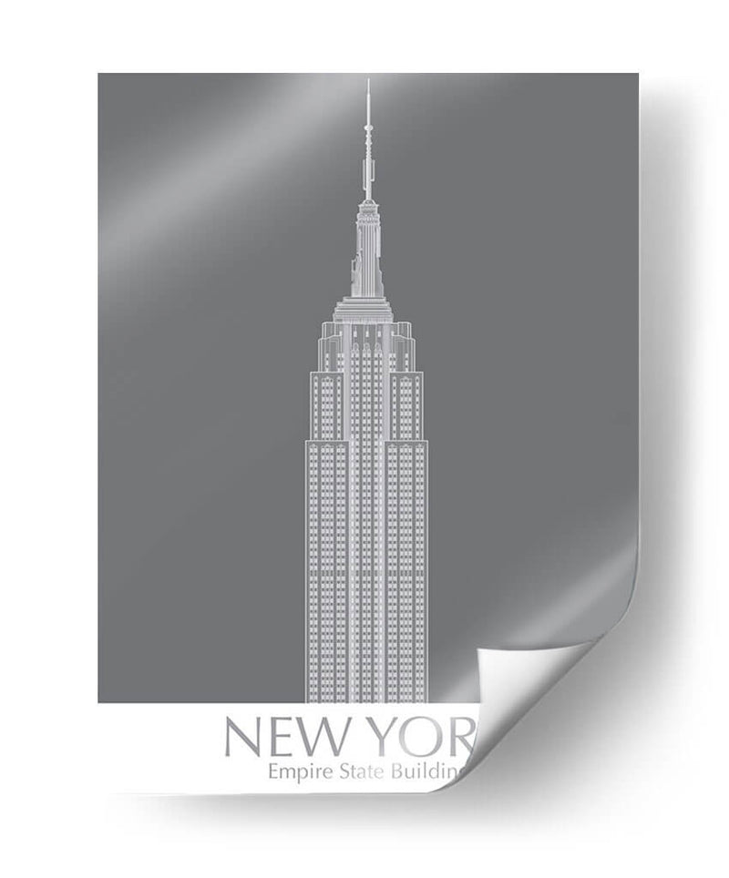 New York Empire State Building Monocromo - Fab Funky | Cuadro decorativo de Canvas Lab