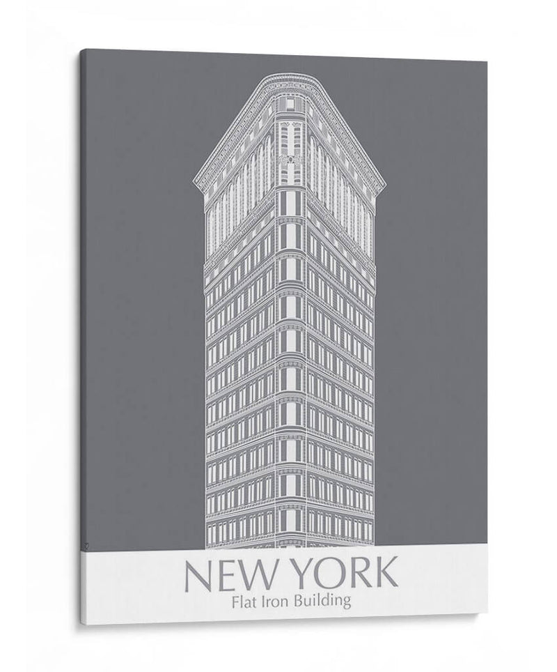 New York Flat Iron Building Monochrome - Fab Funky | Cuadro decorativo de Canvas Lab