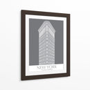 New York Flat Iron Building Monochrome - Fab Funky | Cuadro decorativo de Canvas Lab