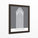 New York Flat Iron Building Monochrome - Fab Funky | Cuadro decorativo de Canvas Lab