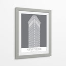 New York Flat Iron Building Monochrome - Fab Funky | Cuadro decorativo de Canvas Lab