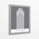 New York Flat Iron Building Monochrome - Fab Funky | Cuadro decorativo de Canvas Lab