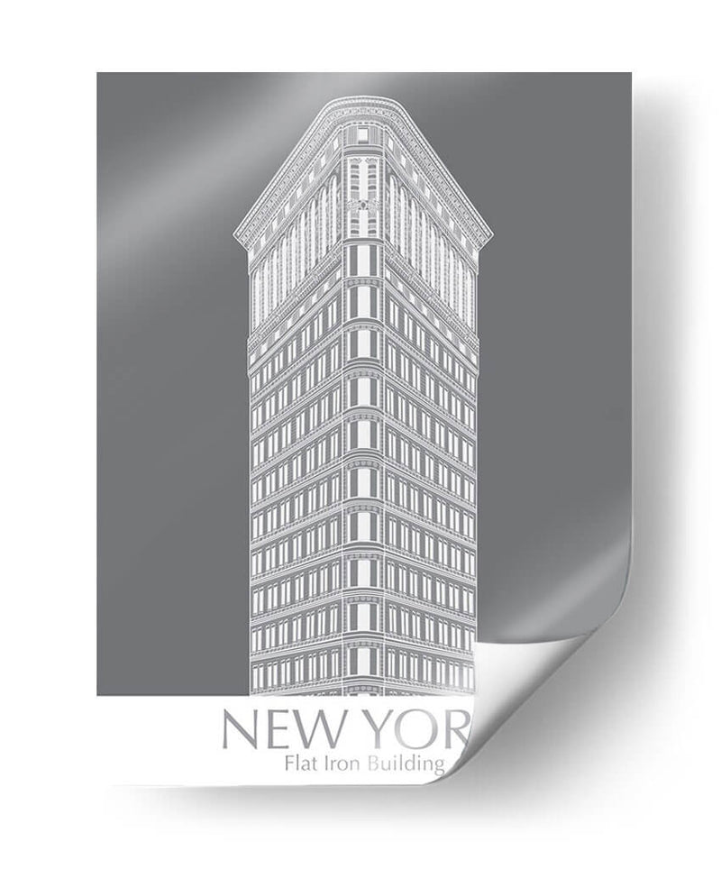 New York Flat Iron Building Monochrome - Fab Funky | Cuadro decorativo de Canvas Lab