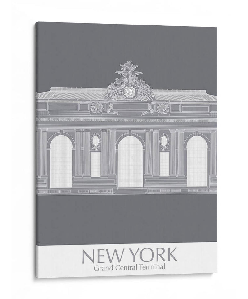 Nueva York Grand Central Monocromo - Fab Funky | Cuadro decorativo de Canvas Lab