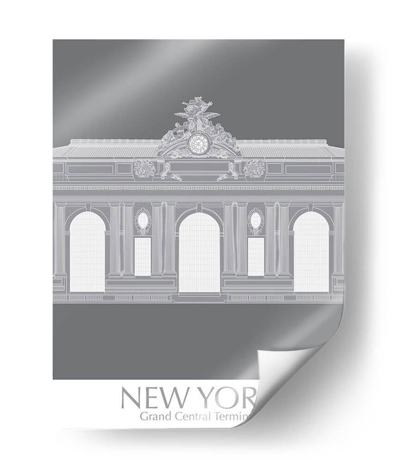 Nueva York Grand Central Monocromo - Fab Funky | Cuadro decorativo de Canvas Lab