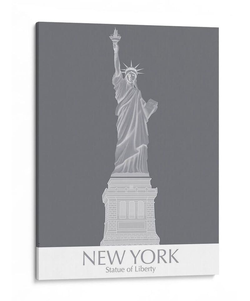 Estatua De Nueva York De Liberty Monochrome - Fab Funky | Cuadro decorativo de Canvas Lab