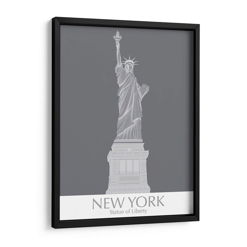 Estatua De Nueva York De Liberty Monochrome - Fab Funky | Cuadro decorativo de Canvas Lab