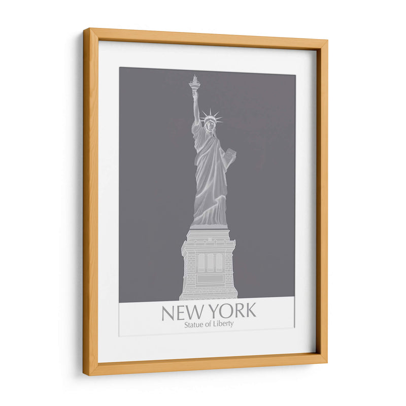 Estatua De Nueva York De Liberty Monochrome - Fab Funky | Cuadro decorativo de Canvas Lab