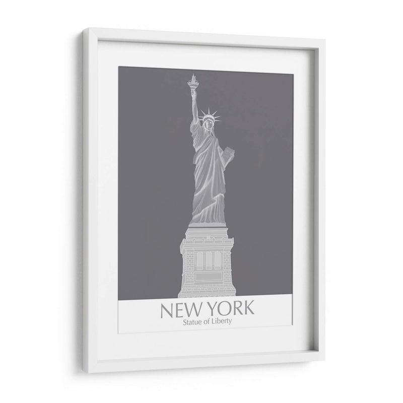 Estatua De Nueva York De Liberty Monochrome - Fab Funky | Cuadro decorativo de Canvas Lab