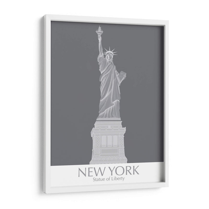 Estatua De Nueva York De Liberty Monochrome - Fab Funky | Cuadro decorativo de Canvas Lab