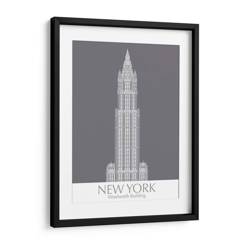 Nueva York Woolworth Building Monochrome - Fab Funky | Cuadro decorativo de Canvas Lab