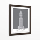 Nueva York Woolworth Building Monochrome - Fab Funky | Cuadro decorativo de Canvas Lab