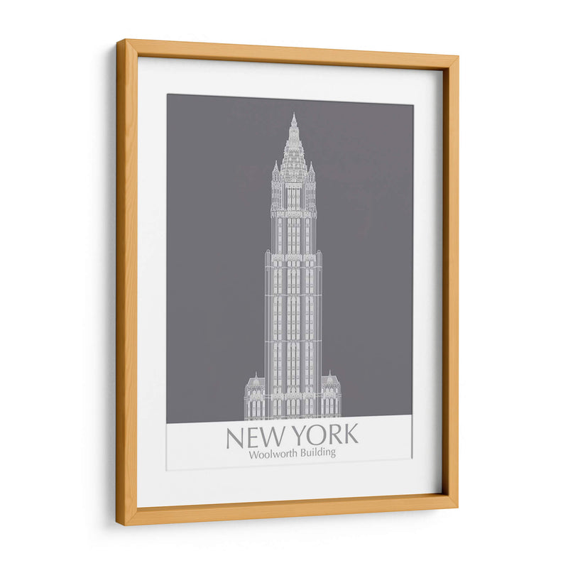 Nueva York Woolworth Building Monochrome - Fab Funky | Cuadro decorativo de Canvas Lab