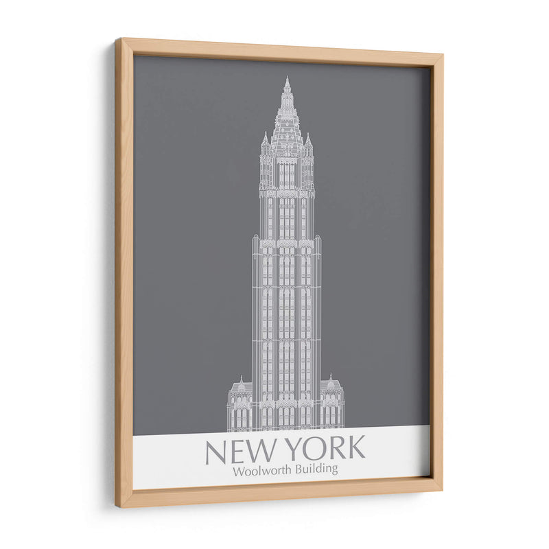 Nueva York Woolworth Building Monochrome - Fab Funky | Cuadro decorativo de Canvas Lab