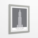 Nueva York Woolworth Building Monochrome - Fab Funky | Cuadro decorativo de Canvas Lab