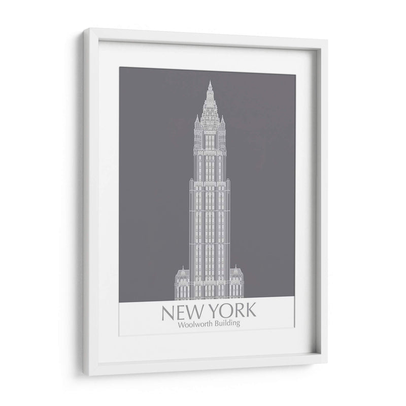 Nueva York Woolworth Building Monochrome - Fab Funky | Cuadro decorativo de Canvas Lab