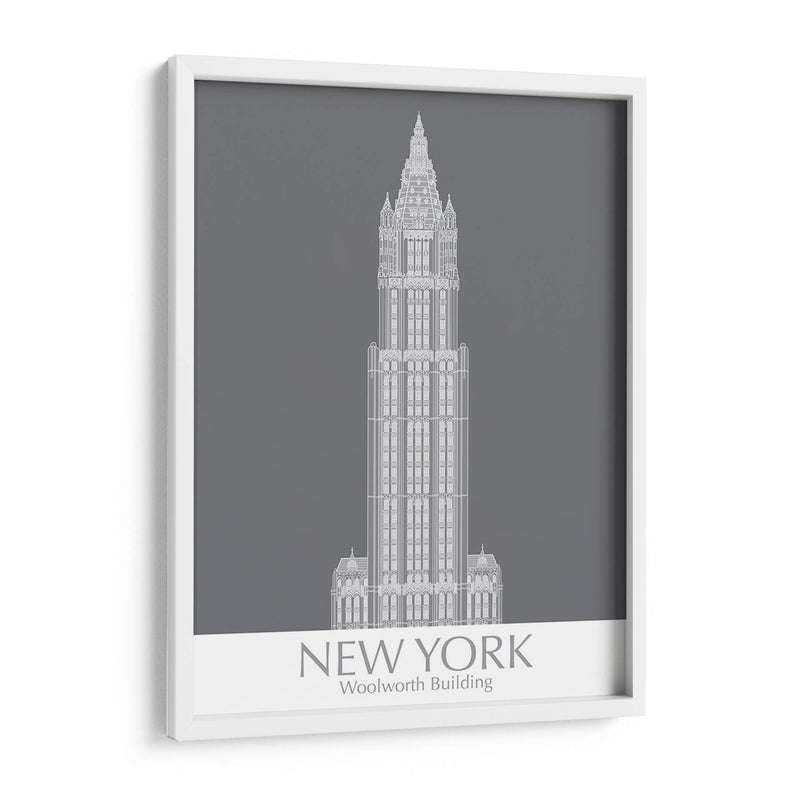 Nueva York Woolworth Building Monochrome - Fab Funky | Cuadro decorativo de Canvas Lab