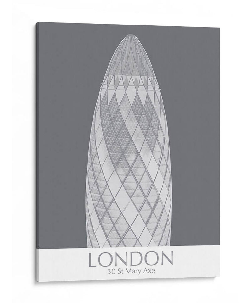 London Gerkin Monochrome - Fab Funky | Cuadro decorativo de Canvas Lab