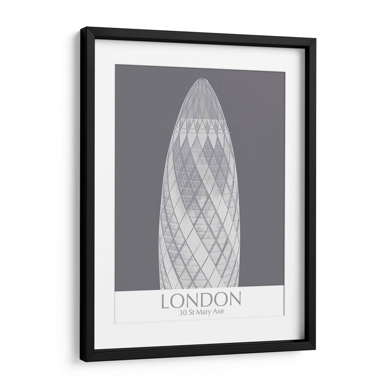 London Gerkin Monochrome - Fab Funky | Cuadro decorativo de Canvas Lab