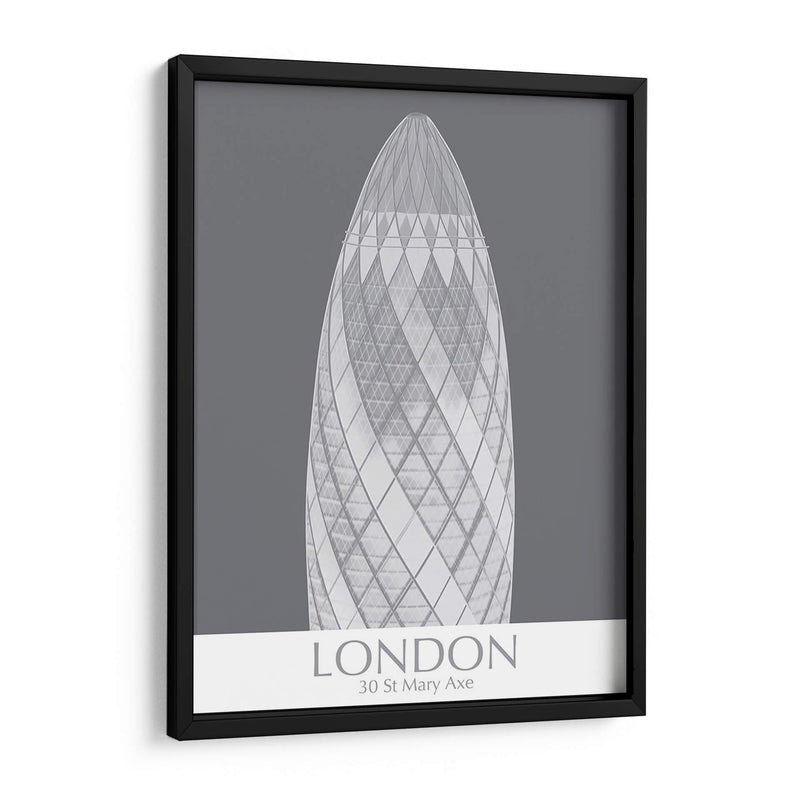 London Gerkin Monochrome - Fab Funky | Cuadro decorativo de Canvas Lab