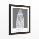 London Gerkin Monochrome - Fab Funky | Cuadro decorativo de Canvas Lab