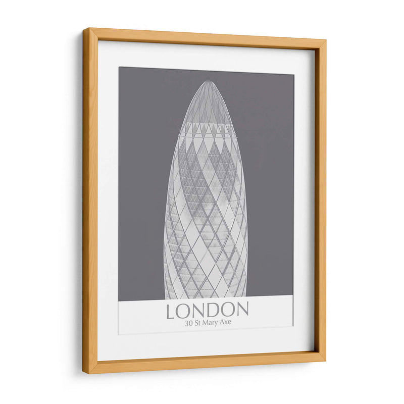 London Gerkin Monochrome - Fab Funky | Cuadro decorativo de Canvas Lab