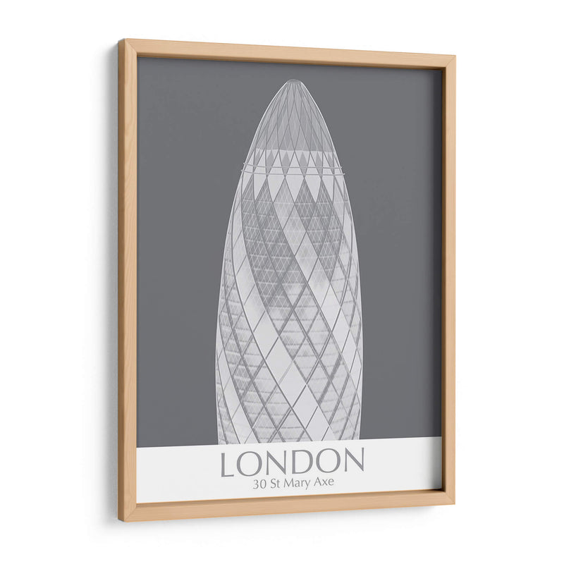 London Gerkin Monochrome - Fab Funky | Cuadro decorativo de Canvas Lab